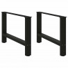 Nogi do stolika kawowego czarne 2 szt. 70x(42-43) cm stal