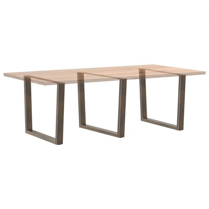 Nogi do stołu jadalnego w kształcie litery V 3 szt. Naturalna stal 100x(72-73,3) cm Stal