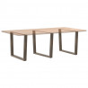 Nogi do stołu jadalnego w kształcie litery V 3 szt. Naturalna stal 100x(72-73,3) cm Stal