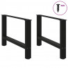 Nogi do stolika kawowego czarne 2 szt. 70x(42-43) cm stal
