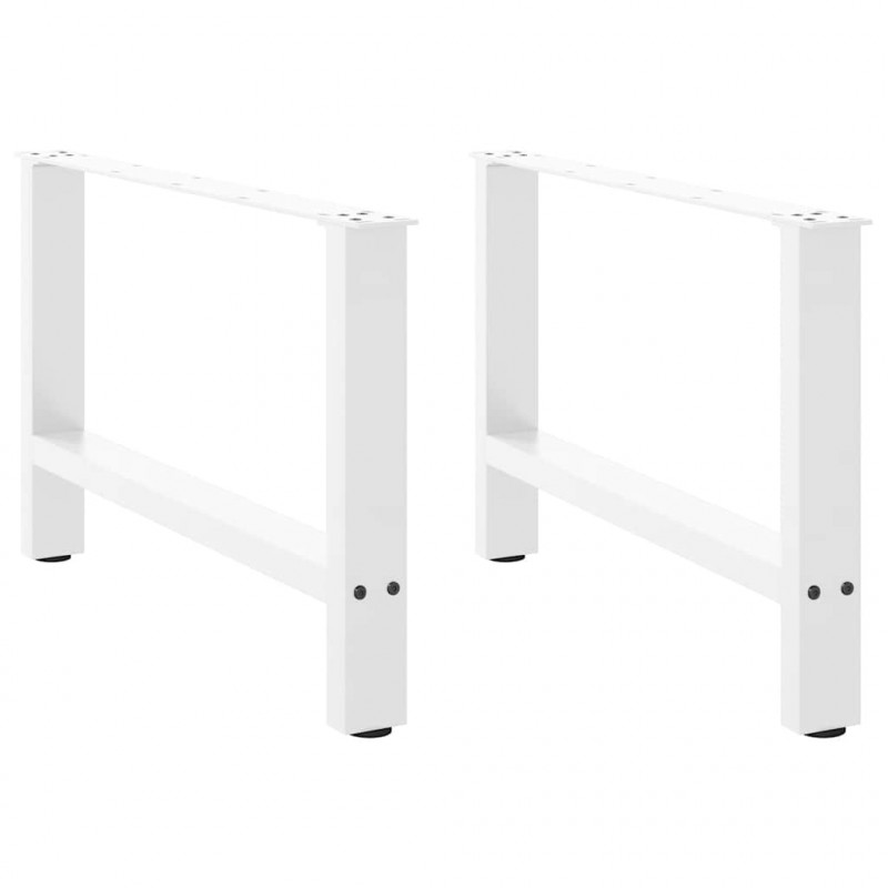 Nogi do stolika kawowego białe 2 szt. 70x(42-43) cm stal