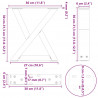 Nogi do stolika kawowego 2 szt. Czarne 30x(30-31,3) cm Stal