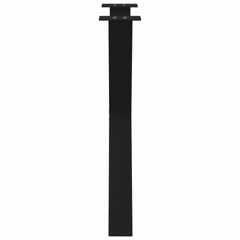 Nogi do stołu jadalnego w kształcie litery X 2 szt. Czarne 80x(72-73) cm Stal