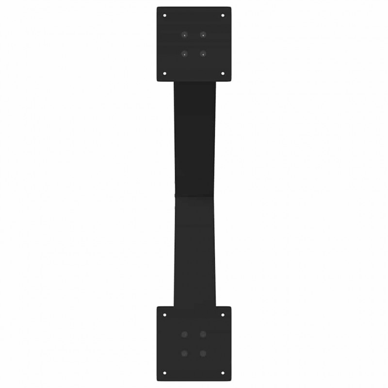 Nogi do stołu jadalnego w kształcie litery X 2 szt. Czarne 80x(72-73) cm Stal