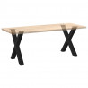 Nogi do stołu jadalnego w kształcie litery X 2 szt. Czarne 80x(72-73) cm Stal