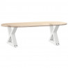Nogi do stolika kawowego 2 szt. Białe 30x(30-31,3) cm Stal