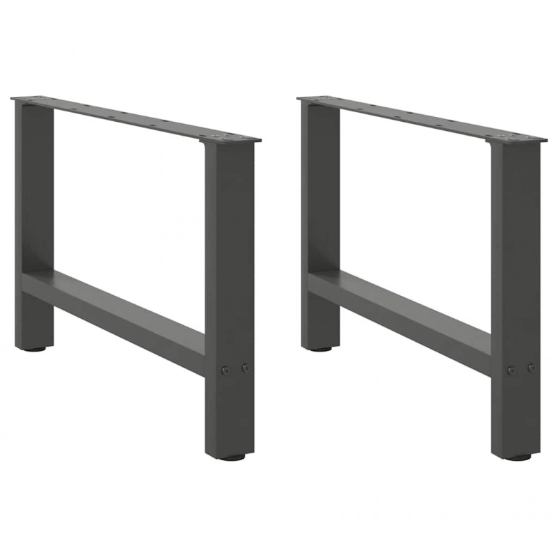 Nogi do stolika kawowego Antracyt 2 szt. 70x(42-43) cm Stal