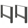 Nogi do stolika kawowego Antracyt 2 szt. 70x(42-43) cm Stal