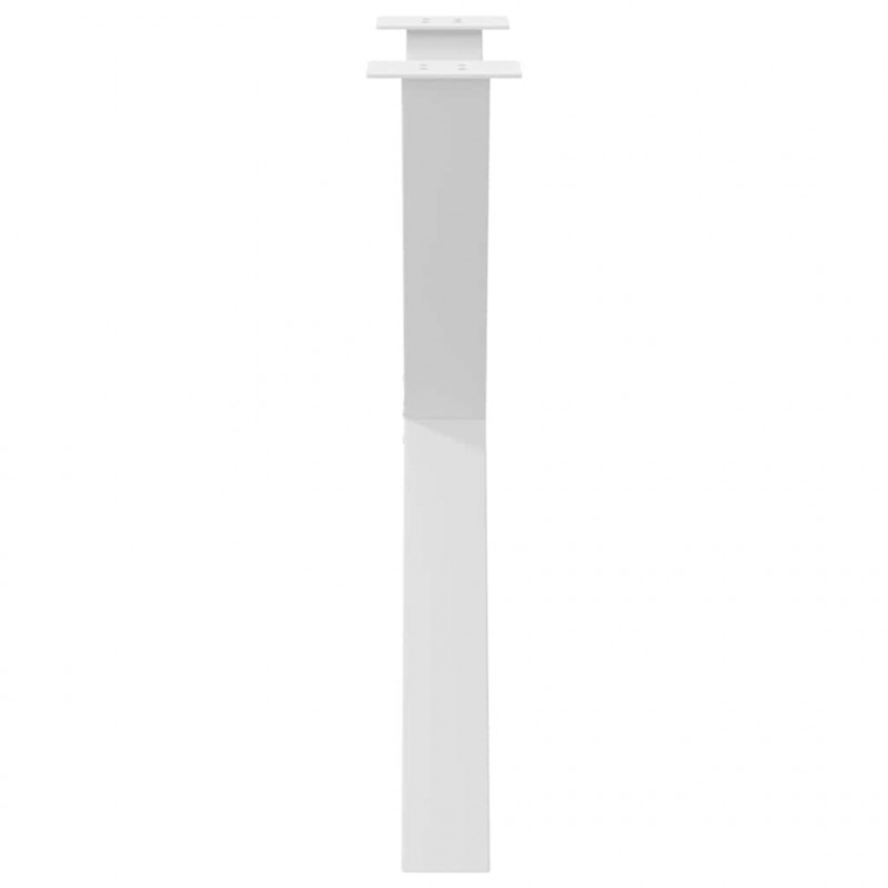 Nogi do stołu jadalnego w kształcie litery X 2 szt. Białe 80x(72-73) cm Stal
