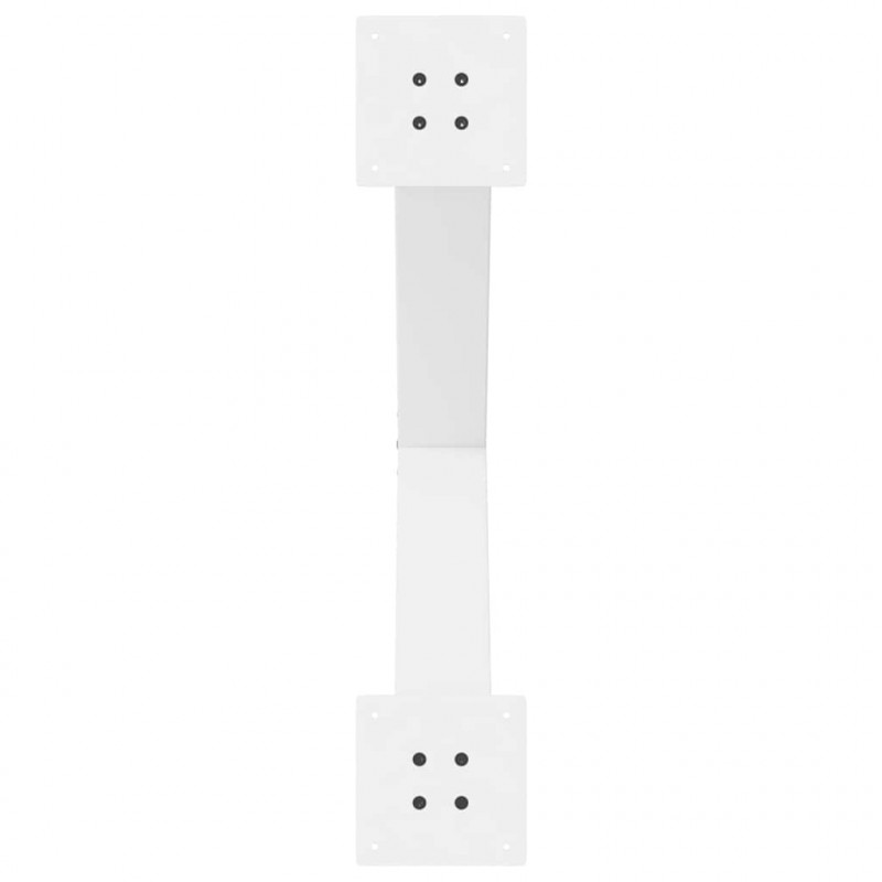 Nogi do stołu jadalnego w kształcie litery X 2 szt. Białe 80x(72-73) cm Stal