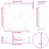 Nogi do stolika kawowego 2 szt. Antracyt 30x(30-31,3) cm Stal