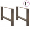 Nogi do stolika kawowego Naturalna stal 2 szt. 70x(42-43) cm Stal