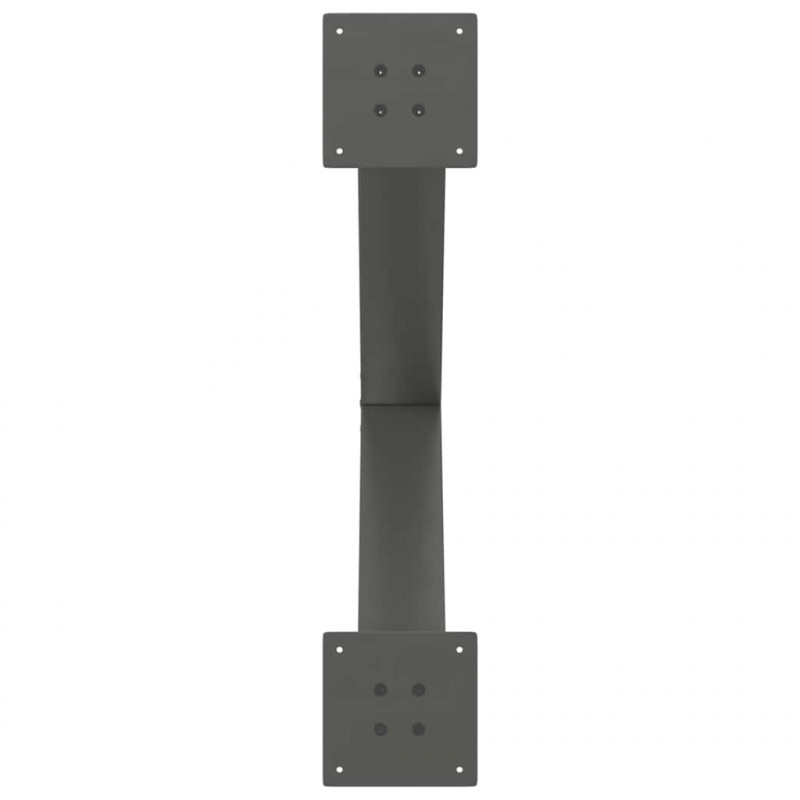 Nogi do stołu jadalnego w kształcie litery X 2 szt. Antracyt 80x(72-73) cm Stal