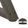 Nogi do stolika kawowego 2 szt. Naturalna stal 30x(30-31,3) cm Stal