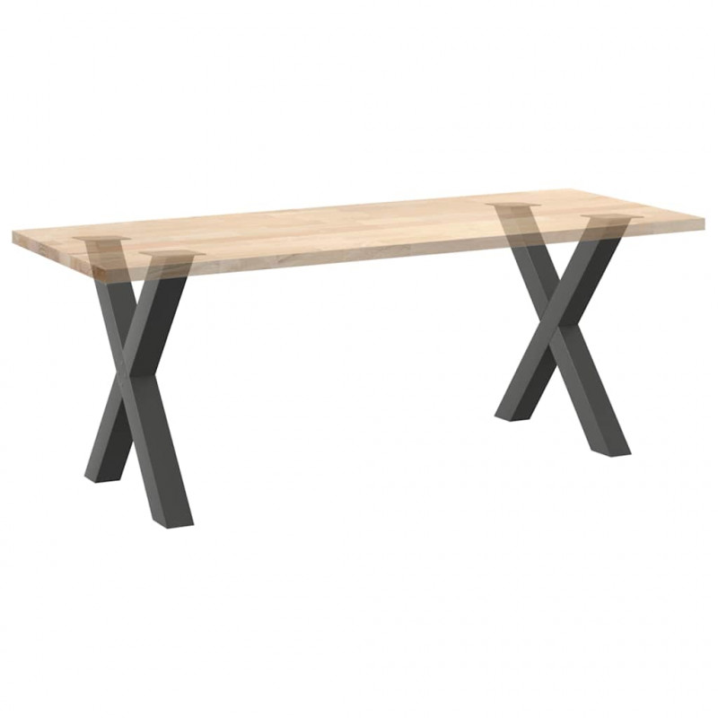 Nogi do stołu jadalnego w kształcie litery X 2 szt. Antracyt 80x(72-73) cm Stal
