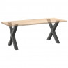 Nogi do stołu jadalnego w kształcie litery X 2 szt. Antracyt 80x(72-73) cm Stal
