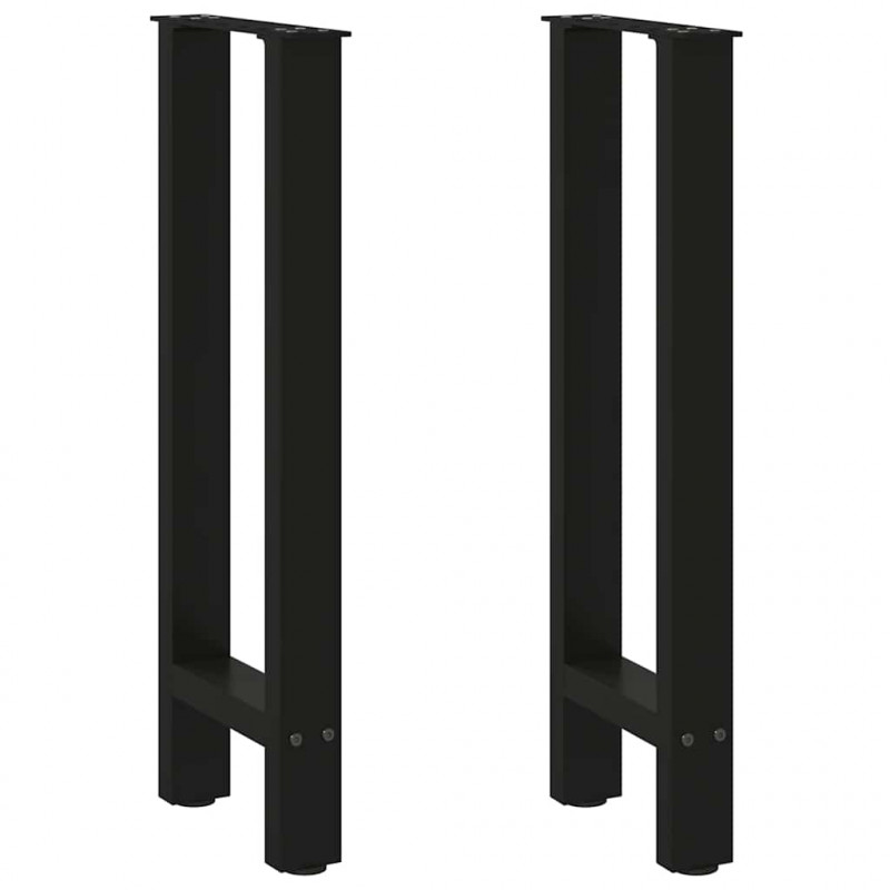 Nogi do stołu konsolowego czarne 2 szt. 28x(72-73) cm stal