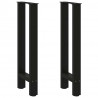 Nogi do stołu konsolowego czarne 2 szt. 28x(72-73) cm stal
