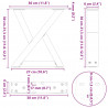 Nogi do stolika kawowego 2 szt. Naturalna stal 30x(30-31,3) cm Stal