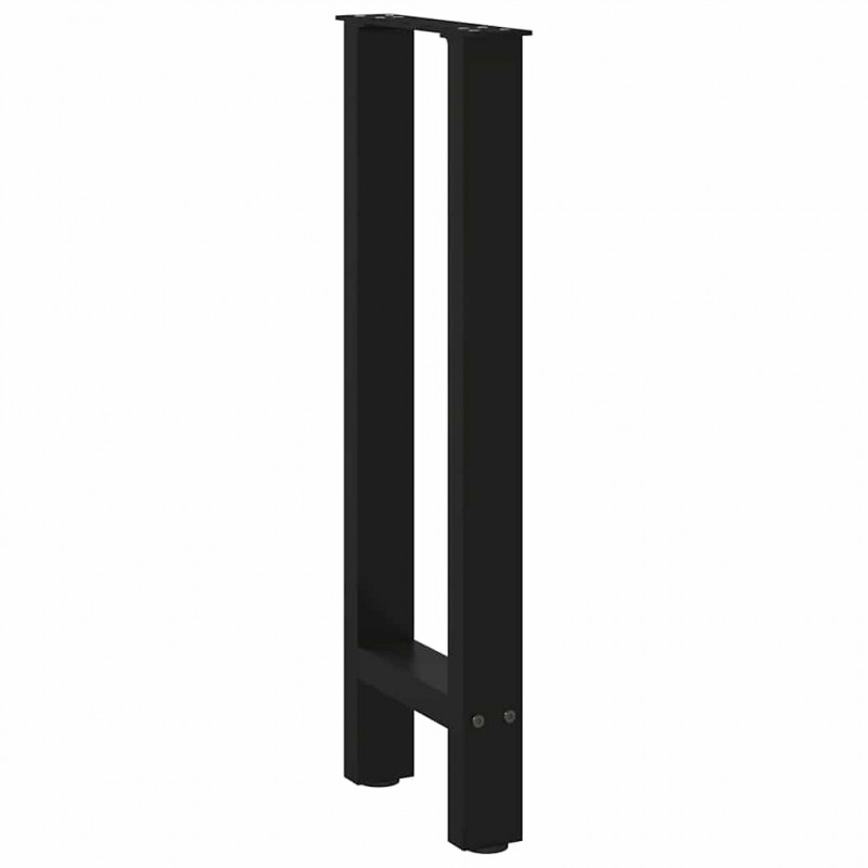 Nogi do stołu konsolowego czarne 2 szt. 28x(72-73) cm stal