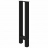 Nogi do stołu konsolowego czarne 2 szt. 28x(72-73) cm stal