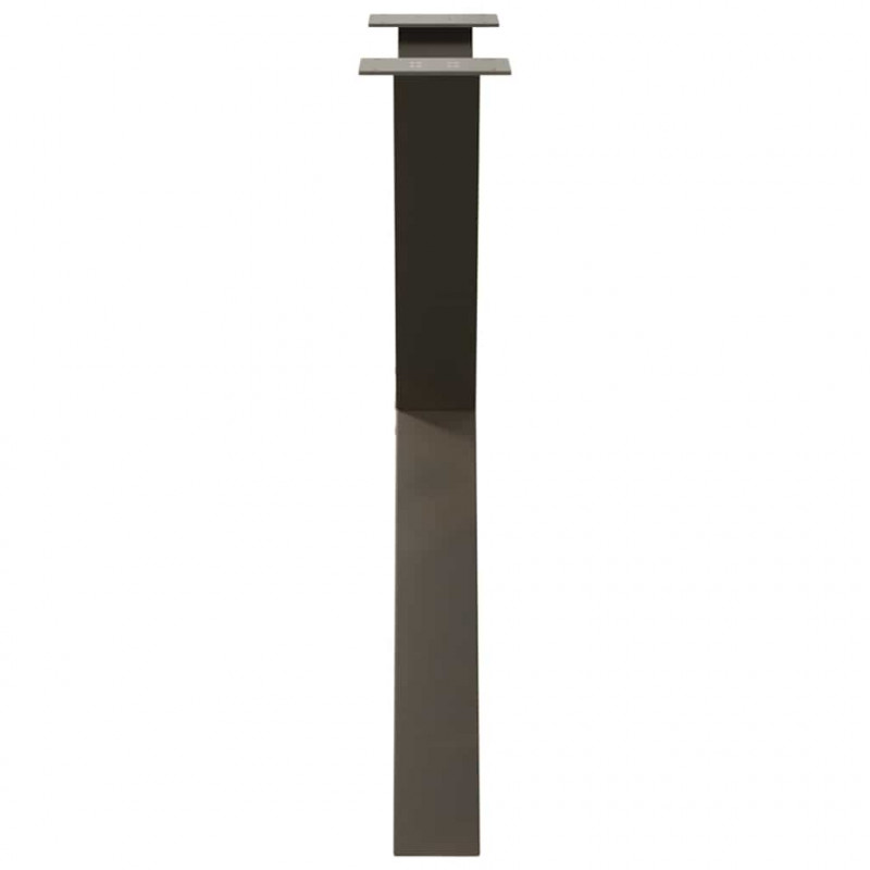 Nogi do stołu jadalnego w kształcie litery X 2 szt. Naturalna stal 80x(72-73) cm Stal