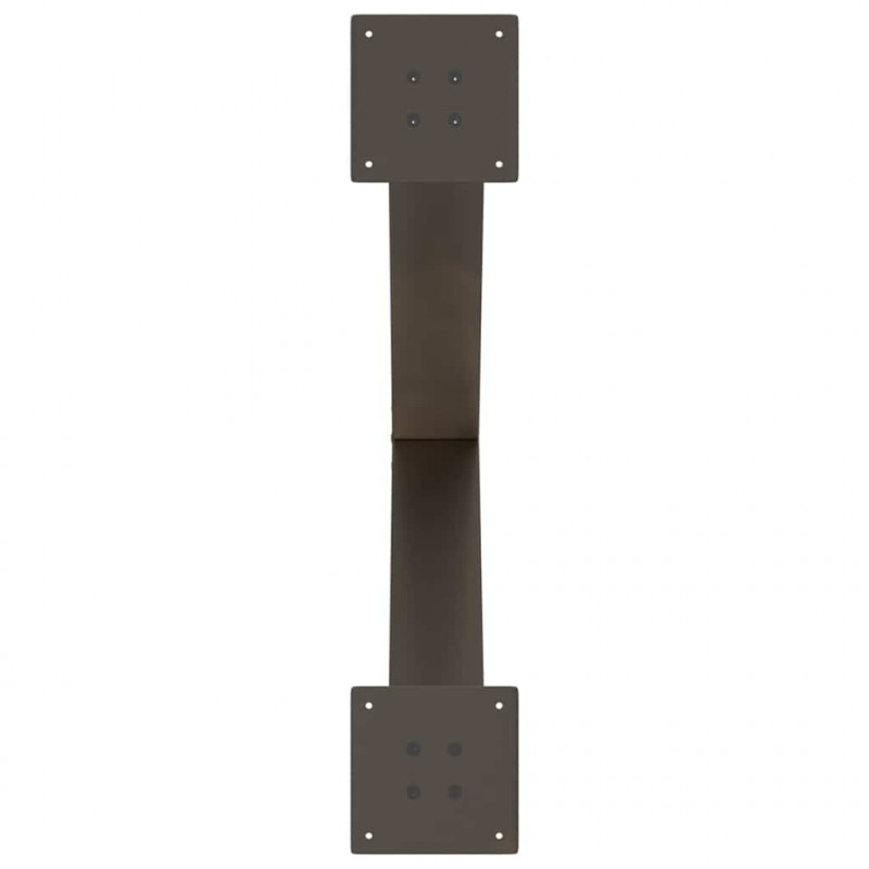 Nogi do stołu jadalnego w kształcie litery X 2 szt. Naturalna stal 80x(72-73) cm Stal