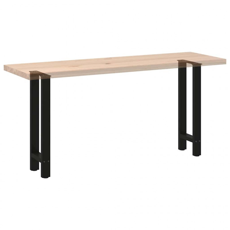 Nogi do stołu konsolowego czarne 2 szt. 28x(72-73) cm stal