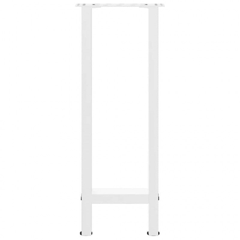 Nogi do stołu konsolowego białe 2 szt. 28x(72-73) cm stal