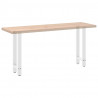 Nogi do stołu konsolowego białe 2 szt. 28x(72-73) cm stal