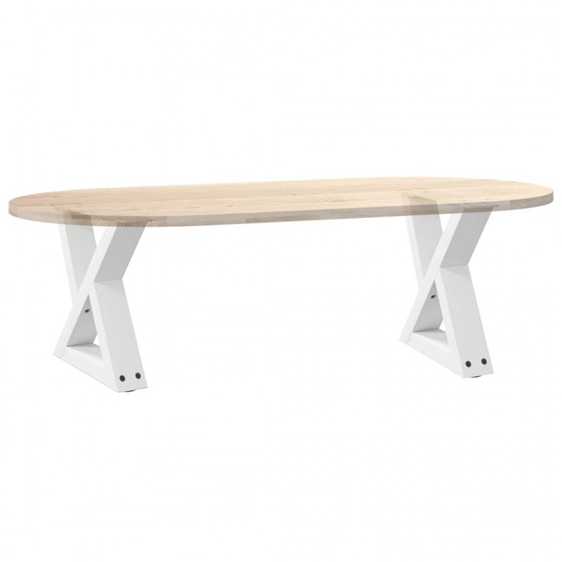 Nogi do stolika kawowego 2 szt. Białe 40x(30-31,3) cm Stal