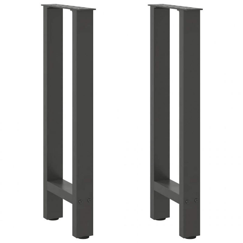 Nogi do stołu konsolowego Antracyt 2 szt. 28x(72-73) cm Stal
