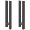 Nogi do stołu konsolowego Antracyt 2 szt. 28x(72-73) cm Stal