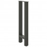 Nogi do stołu konsolowego Antracyt 2 szt. 28x(72-73) cm Stal