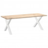 Nogi do stołu jadalnego w kształcie litery X 2 szt. Białe 90x(72-73) cm Stal