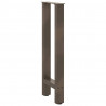 Nogi do stołu konsolowego Naturalna stal 2 szt. 28x(72-73) cm Stal