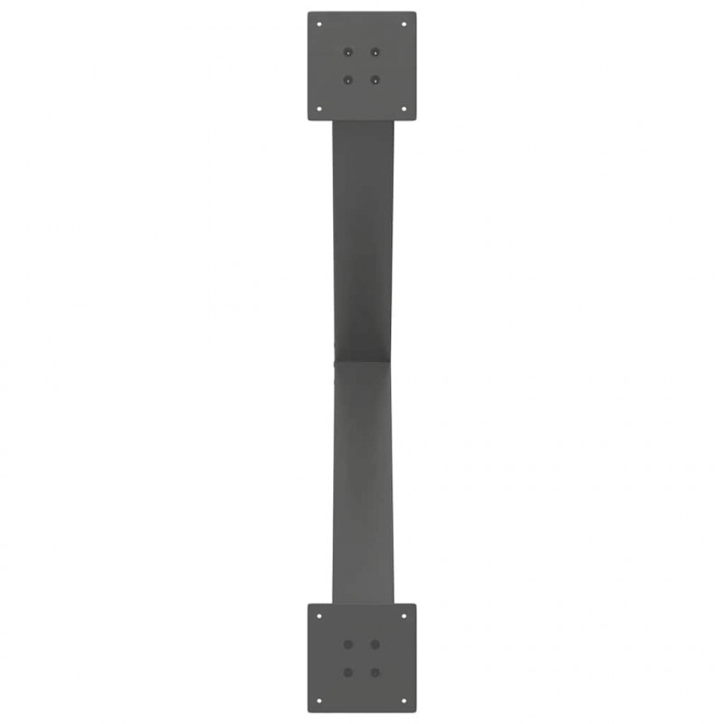 Nogi do stołu jadalnego w kształcie litery X 2 szt. Antracyt 90x(72-73) cm Stal
