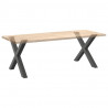 Nogi do stołu jadalnego w kształcie litery X 2 szt. Antracyt 90x(72-73) cm Stal