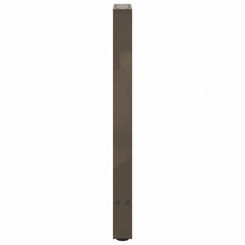 Nogi do stołu konsolowego Naturalna stal 2 szt. 28x(72-73) cm Stal