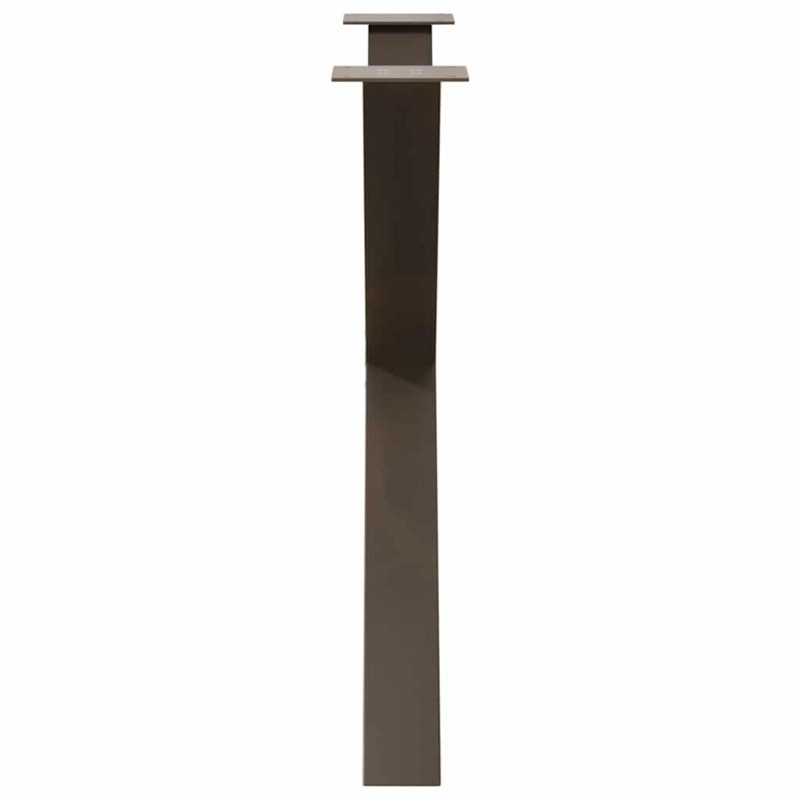 Nogi do stołu jadalnego w kształcie litery X 2 szt. Naturalna stal 90x(72-73) cm Stal