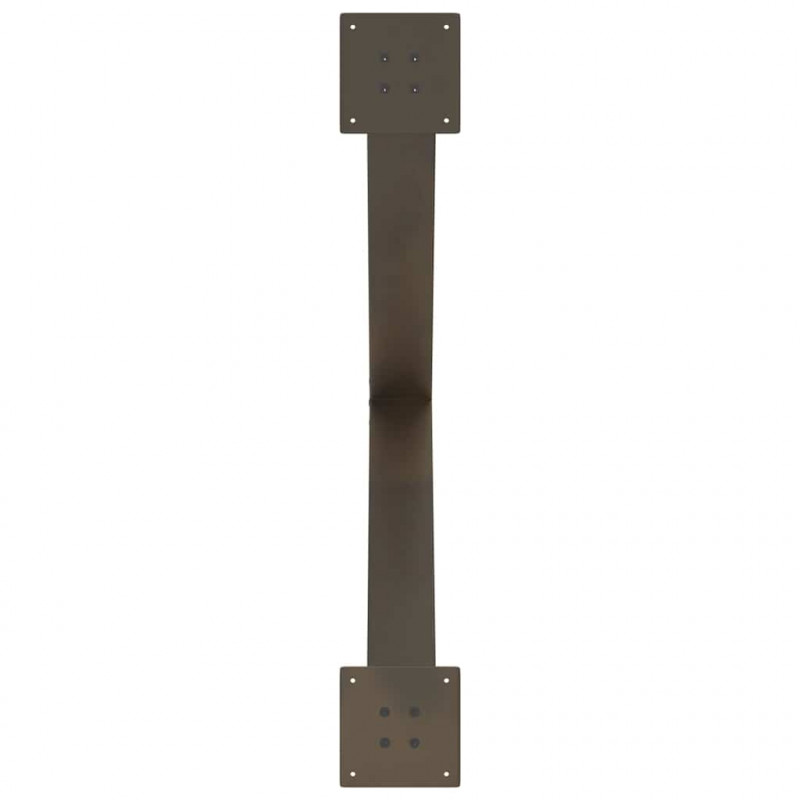Nogi do stołu jadalnego w kształcie litery X 2 szt. Naturalna stal 90x(72-73) cm Stal