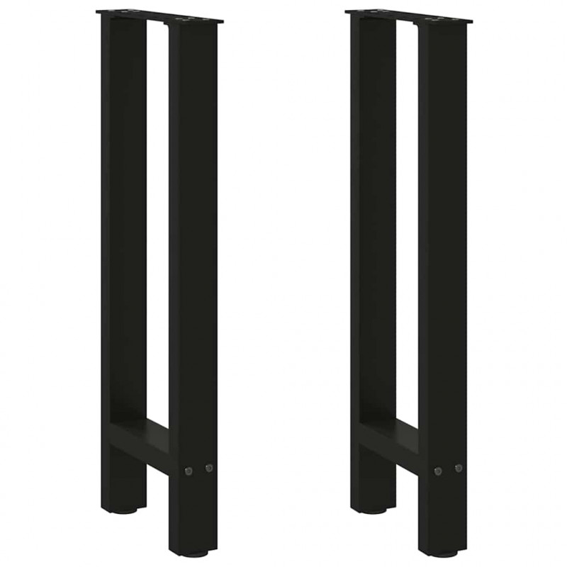 Nogi do stołu konsolowego czarne 2 szt. 38x(72-73) cm stal