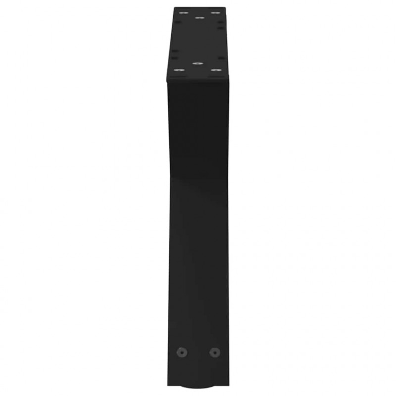 Nogi do stolika kawowego 2 szt. Czarne 50x(30-31,3) cm Stal