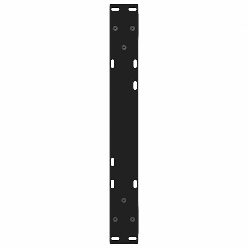 Nogi do stolika kawowego 2 szt. Czarne 50x(30-31,3) cm Stal