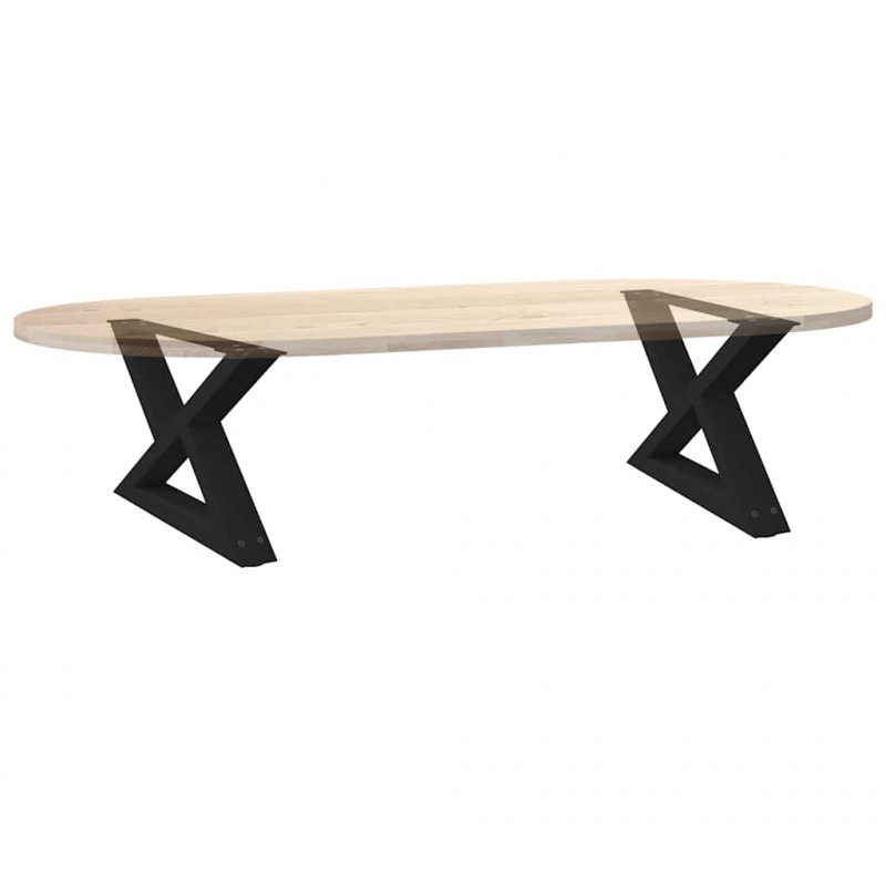 Nogi do stolika kawowego 2 szt. Czarne 50x(30-31,3) cm Stal