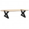 Nogi do stolika kawowego 2 szt. Czarne 50x(30-31,3) cm Stal