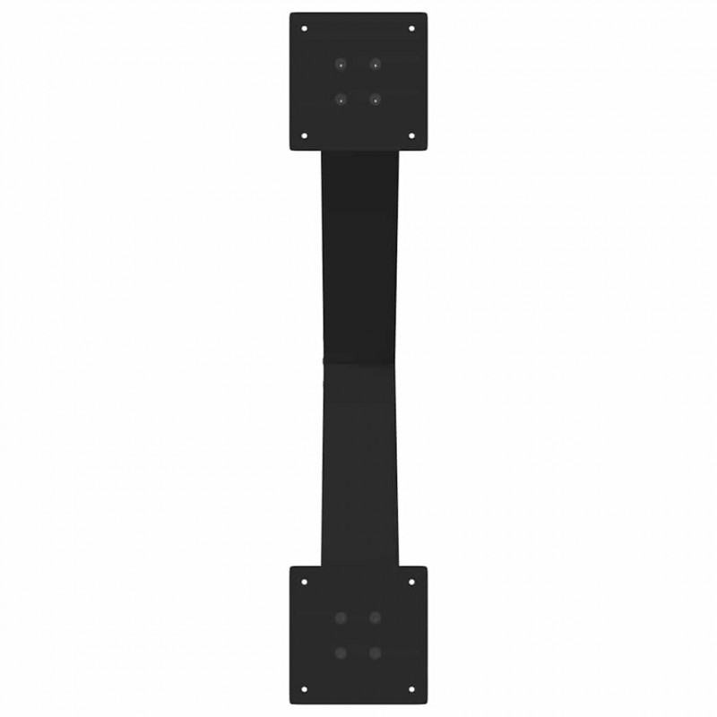 Nogi do stołu jadalnego w kształcie litery X 3 szt. Czarne 70x(72-73) cm Stal