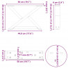 Nogi do stolika kawowego 2 szt. Czarne 50x(30-31,3) cm Stal