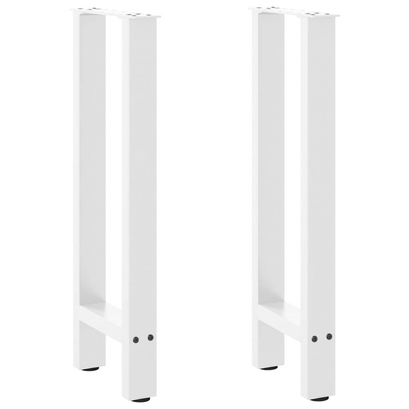 Nogi do stołu konsolowego białe 2 szt. 38x(72-73) cm stal