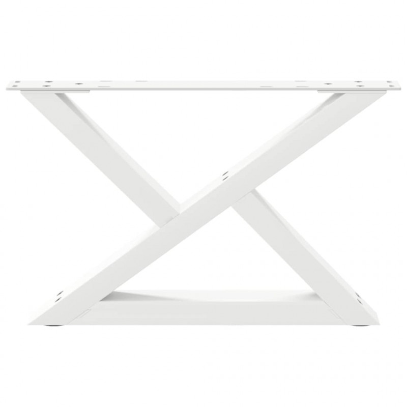 Nogi do stolika kawowego 2 szt. Białe 50x(30-31,3) cm Stal